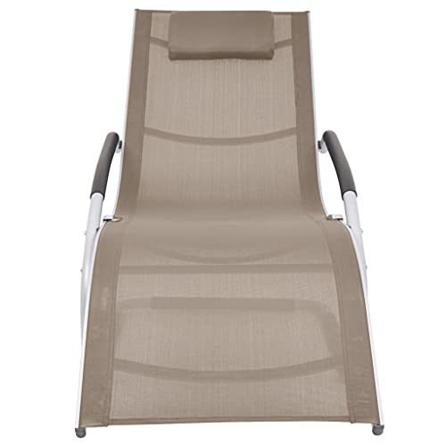 Chaise longue avec coussin en aluminium pliante pour terrasse et jardin moderne