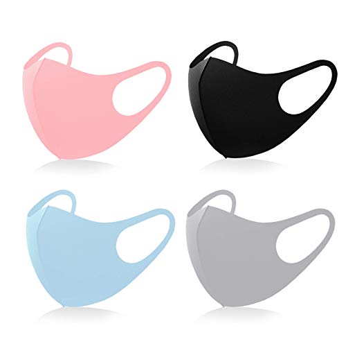 Yolo Studio Super Light Thin Breathable Washable Reusable Face Covering Protective Gear Selection (Pack of 1, Set of 4)