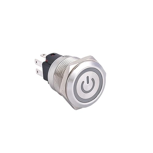 Interrupteur bouton-poussoir étanche avec mécanisme latching 6v et contact 1NO 1NC