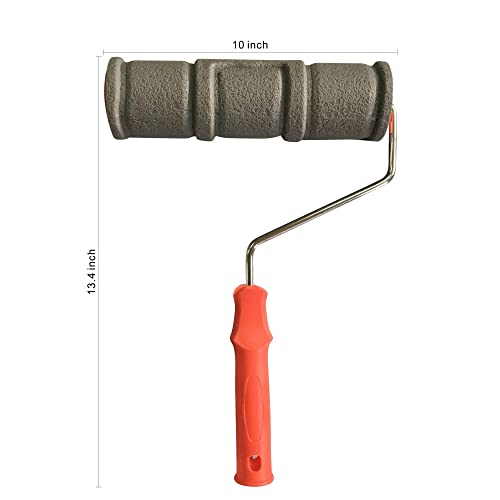 Nichiyo 10'' Patterned Paint Roller for Wall Decoration Classic Brick Embossing Texture Rubber Roller Decorative Household DIY Paint Art Tool for Wall Decoration (EG724T)