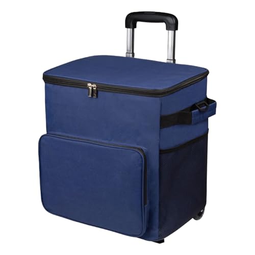 35L Caja Térmica con Ruedas, Caja Térmica Más Pequeña Suave, Tipo Suave Bolsa De Almacenamiento En Frío, Aislado Diseño Impermeable, con Asa, Puede Ser Empujado, Tirado O Transportado