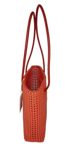 Image of ARNAVIRA Handmade Multipurpose Wire Bag (Koodai) Used as Lunch Bag, Shopping, Grocery, Tote Bag, Picnic Bag, Return Gift Bag (33x15x29 CM) (Red)