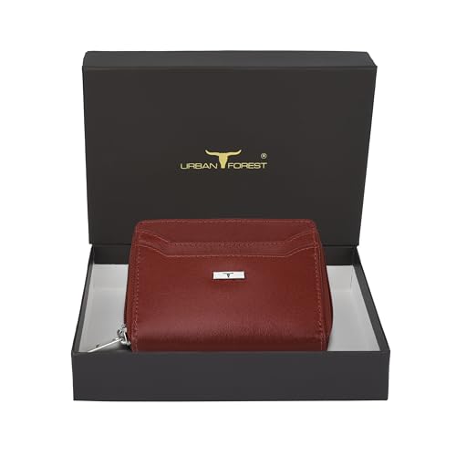 Image of URBAN FOREST Claire Aniline Red Leather Wallet for Women