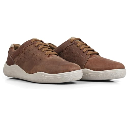 Image of Opananken Phanteon Men's Casual Leather Slip On Loafers Walking Shoes -100% Genuine Leather, Soft Lining, Air Latex Insole, Flexible PU Sole. Lightweight, Durable, Odor-Resistant. Casual Style with All-Day Comfort.