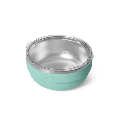 Image of YETI Rambler Bowls, Vacuum Insulated, Stackable and Nestable Stainless Steel Bowl with Lid, 4.5 Quart, Sea Stone