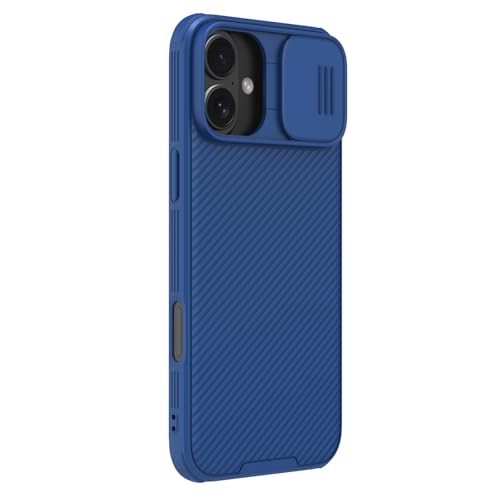 Image of Nillkin Case for Apple iPhone 16 (6.1 inch Inch) CamShield Pro Camera Slider Double Layered Protection TPU + PC (Corner Impact Air Bags) Blue Color