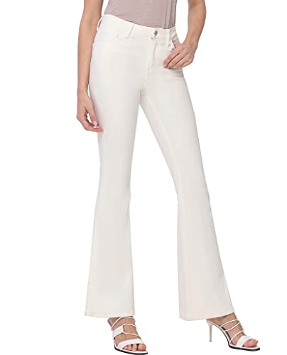 Flying Monkey Ivory Flare Jeans High-Rise Long Length2