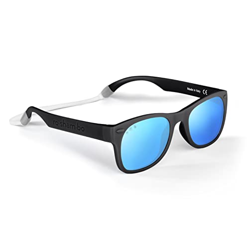 Image of ROSHAMBO Unbreakable Baby Sunglasses with Strap BPA-free – Girls Boys 0-24 months Infants – Polarized Lens, Assembled in USA