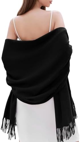 RIIQIICHY Pashmina Shawl Wrap for Women Wedding Ladies Winter Scarf