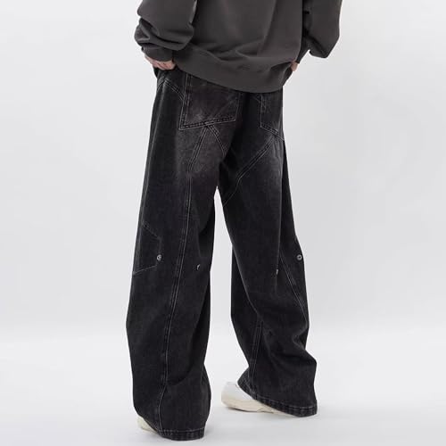 Mens Boot Cut Jeans Mens Baggy Jeans Y2k Hip Hop Wide Leg Denim Pants Trendy Loose Fit Oversized Streetwear4