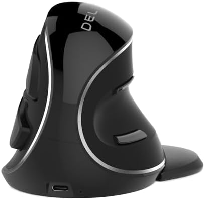 DeLUX Mouse Ergonômico sem Fio com 4000 DPI, Mouse Vertical Recarregáv...