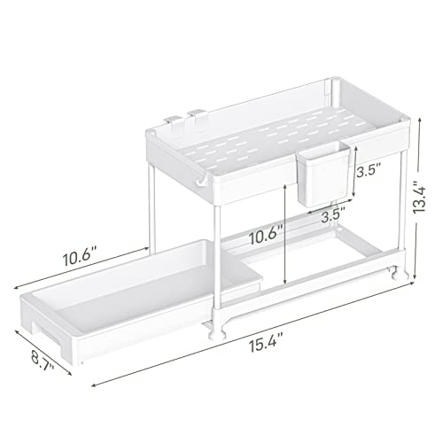 image for SPACELEAD Under Sink Organizers and Storage for Bathroom 2 Tier Slidin