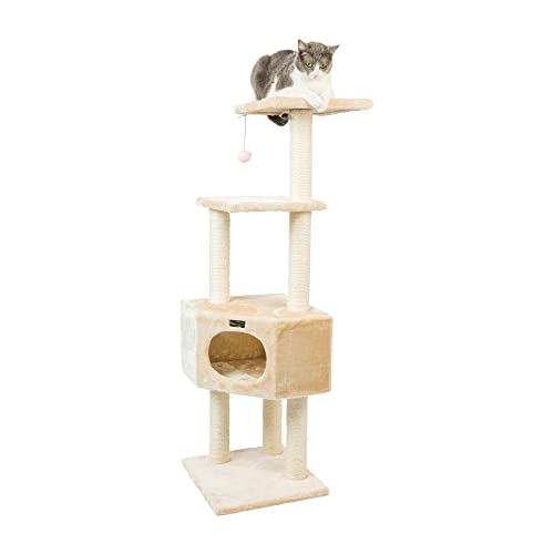 Aeromark 3 Tier Cat Tree Armarkat A5201 Real Wood Scratch, Beige by Armarkat - Used condition - US$69.85