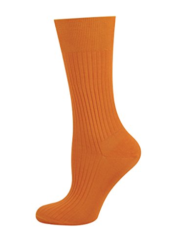 Mysocks 100% mercerizado de algodón egipcio calcetines lisos naranja Cover