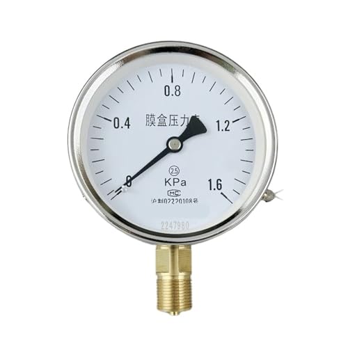 Manomètre à membrane YE100 jauge kilopascal pour basse pression gaz