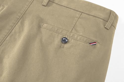 AVANOVA Men's Trousers Light Business Style Slightly Stretch Straight Leg Pants for Outdoor Casual Daily Trouser II Men's Regular Casual Pants Trouser (Trouser 126)