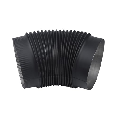 Coude 45° inox 304 noir poêle Newport, solution pour conduits de cheminée difficiles - 4