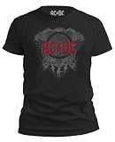 Tstars AC/DC Power Up Shirt Men Jagged Logo Rock Band Graphic Black Large