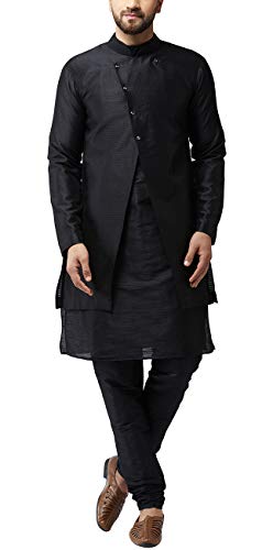 Sojanya (Since 1958 Men'S Silk Blend Kurta Churidaar Pyjama & Jacket Combo