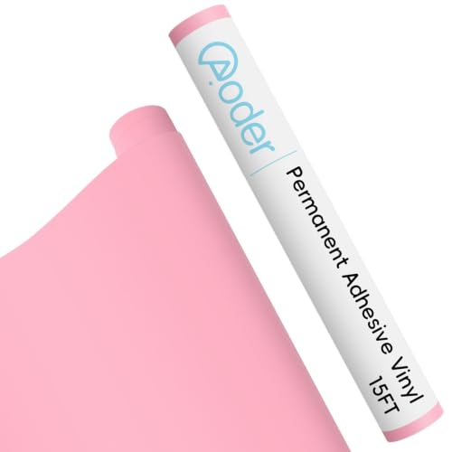 Aoder Permanent Adhesive Vinyl Roll 12 15FT Matte Pink