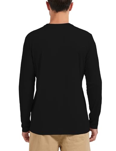 Men's Rash Guard Shirts Swim Shirts UPF 50+ UV Sun Protection Long Sleeve Shirts Lightweight Quick Dry Black 3XL 6