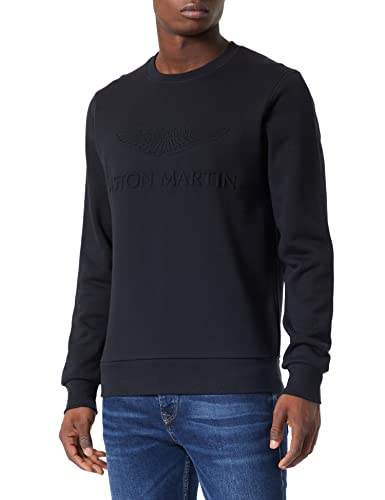 Hackett London AMR Embossed Crew Sweater, Noir, L Homme Cover