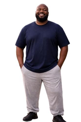 Image of MC BIG & TALL Men's Big and Tall T-Shirts - Stretch Cotton Crewneck T-Shirt Sizes 3X-10X - Durable & Breathable Everyday Tee
