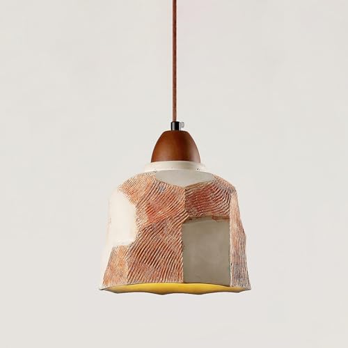 Suspension en ciment gris Terrazzo E27 au design rétro pour salle à manger