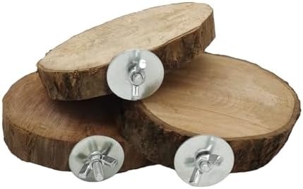 Therapy Perches for Bird Foot Discomfort - Which Ones Truly Help? 5 Hamiledyi Perch Platform for Bird Cage,Natural Round Wooden Stand Platform Bird Toy for Canary Parakeet Cockatiel Parrot Budgie Sparrow(3 Pcs)