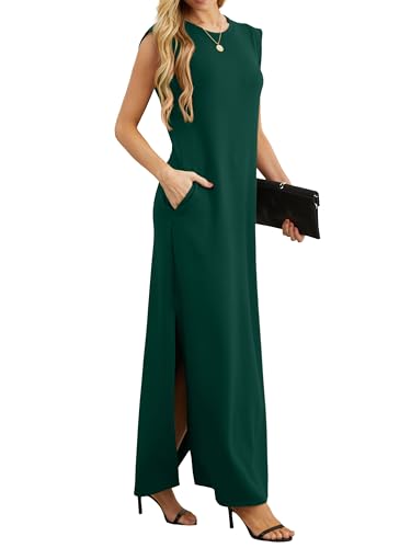 Robe longue d'été légère avec poches pour silhouette fluide confortable