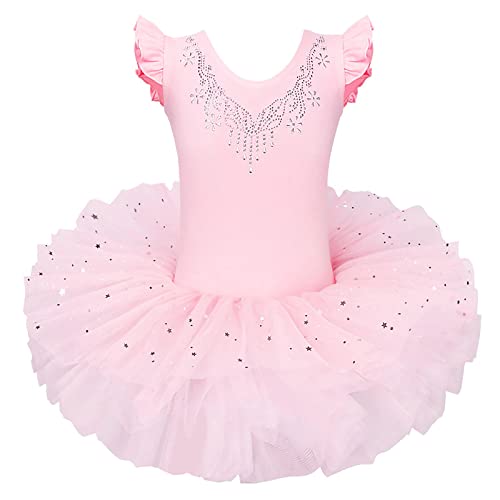 ZNYUNE Mädchen Kinder Ballett Tanz Kleid Klassik Ballettanzug 184 Peach XXL