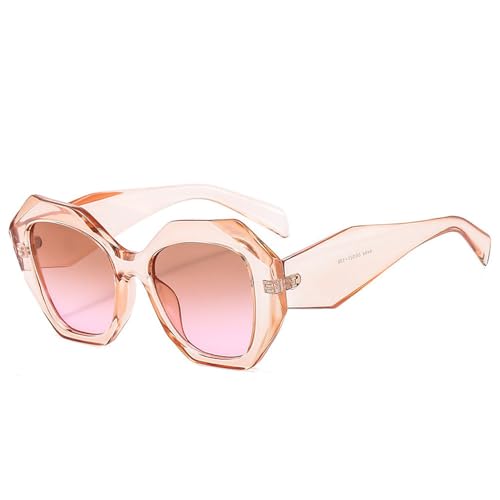 Lunettes de soleil polygone irrégulières pour masquer la fatigue du regard