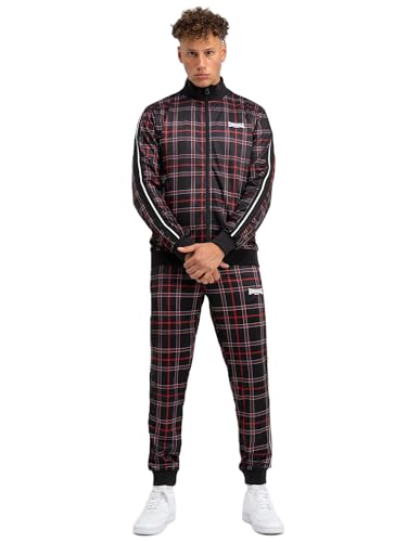 Lonsdale Herren WELWYN Tracksuit, Black/Red/White, L Lonsdale Herren WELWYN Tracksuit, Black/Red/White, L