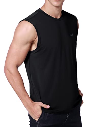 EZRUN Men's Workout Sleeveless Shirts Quick Dry Muscle Swim Shirt Gym Fitness Running Beach Tank Tops2
