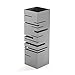 Versa Stripes Portaombrelli per Ingresso, Corridoio, Camera, Giardino. Portaombrelli Piccolo e Moderno, Misure (A x L x l) 49 x 15,5 x 15,5 cm, Metallo, Colore Grigio immagine