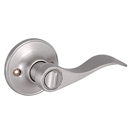 Image of Design House Springdale Privacy Door Lever, Satin Nickel