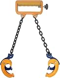 Heavy Du Chain Trommelheber für Gabelstapler & C 1 2 Tonnen Capaci selbstsichernde Schlinge mit hohem Gth Greifer zum sicheren Anheben von Kunststoff- und Metalltrommeln