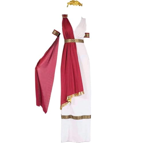 Fopytu 1 Juego De Toga De Diosa Griega, Disfraz De Emperador Romano, Túnica De Cosplay Medieval del Antiguo Egipto con Tocado, Vestido De Pareja