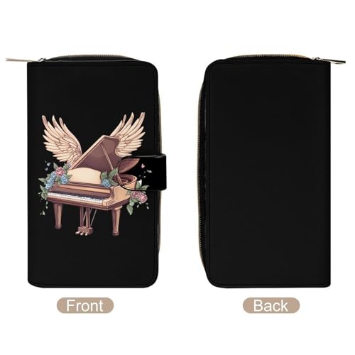 Piano Adventures Womens PU Leather Wallet Long Purse Clutch Organizer for Office Travel3