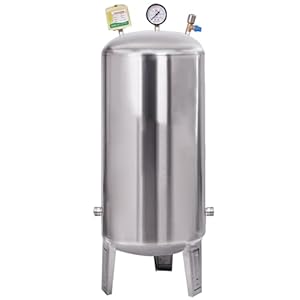 Drfghk Vertikaler Edelstahl-Druckwassertank 100L