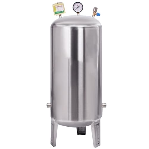 Drfghk Vertikaler Edelstahl-Druckwassertank 100L