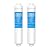 AQUA CREST Inline Carbon Water Filter for Reverse Osmosis Water System, NSF Certified, Replacement Cartridge With 1/4" Quick-Connect, Inline Water Filter for Ice Maker & Refrigerator, 2-Pack
