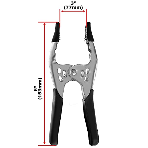 Lot Of 24-6" Inch Spring Clamp Large Super Heavy Duty Spring Metal Black - 2.5 Inch Jaw Opening #TOP1