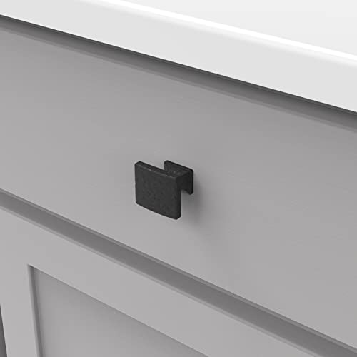 Hickory Hardware Kitchen Cabinet Knobs, Quality Pulls For Upgrading Drawer And Dresser Knob, Cabinet Knob Handle Pulls For Cabinet Doors, Bathroom Drawers, Black Iron, Forge Collection #TOP2