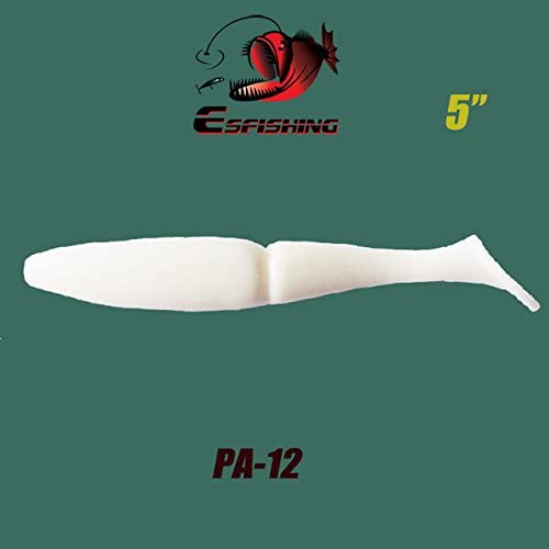 GlobalNiche® PA12Fishing soft fish decoys 4pcs soft Easy shiner 5"bass pike Green Yellow White Trolls (45774)