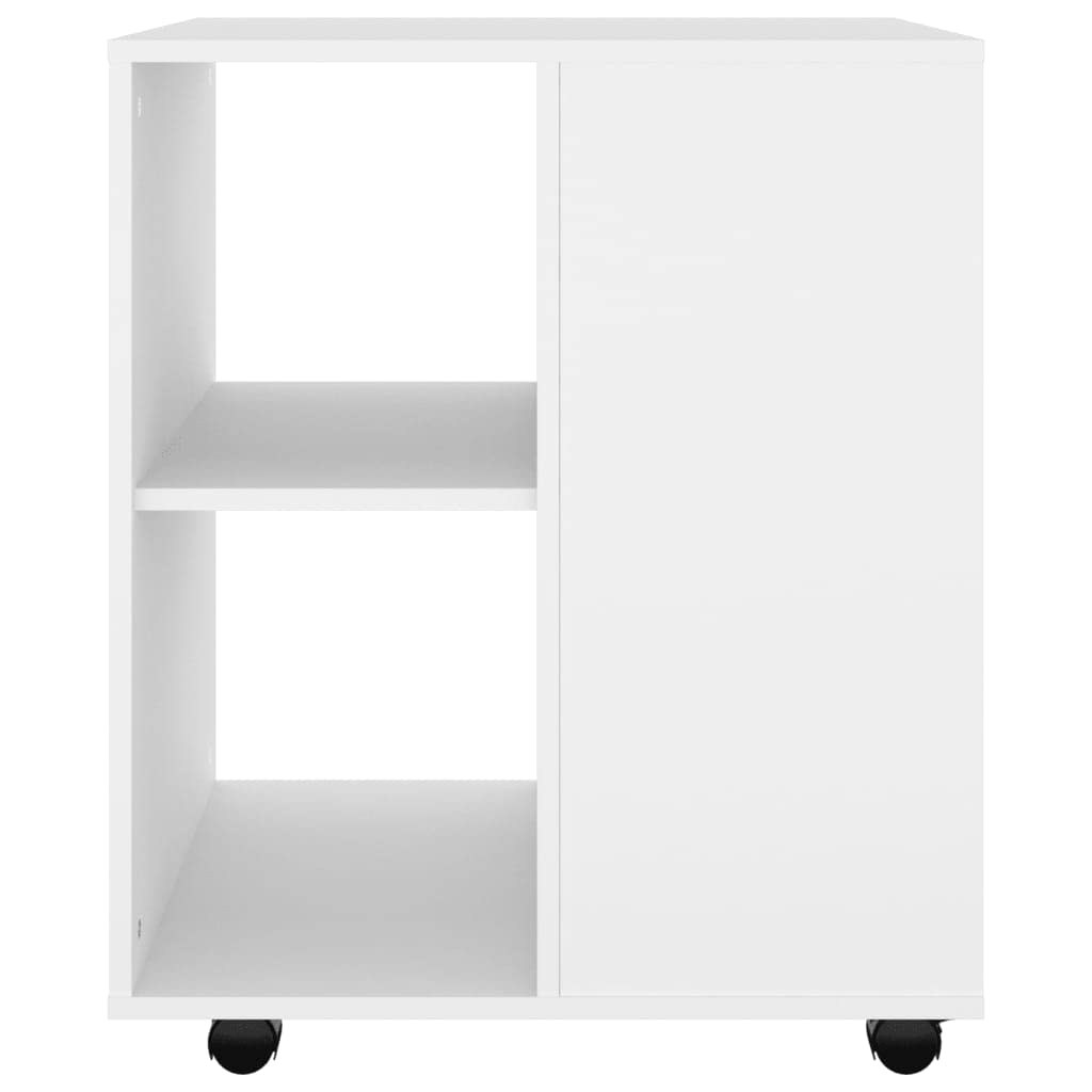Armadio a rotelle, armadietto da ufficio, armadietto autoportante, per aziende, ufficio, scuola, soggiorno, camera da letto, bianco, 60 x 53 x 72 cm
