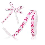 MEISH Ripsband, 4,5 m, rosa bedrucktes Band, Brustkrebs-Bewusstseinsband, Party-Kranz, Dekorationen, Verpackung, DIY, Schleife, Zubehör für Sozialfürsorge (1 cm)