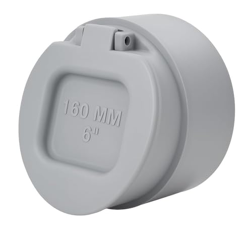 Shri Ji NRV PVC Flip Valve Drain Fitting with Cap | Anti-Rodent & Insect Blocker for Home Drainage | 6 Inch (160mm) Waste Water Outlet Cover Pack of 1