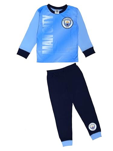 MANCHESTER CITY Schlafanzug für Jungen, Stadt, Blau, Alter 4–12 Jahre, blau, 9-10 Years