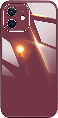 Coque iPhone 12 Pro Max en verre et silicone TPU flexible couleur A 6.7 pouces